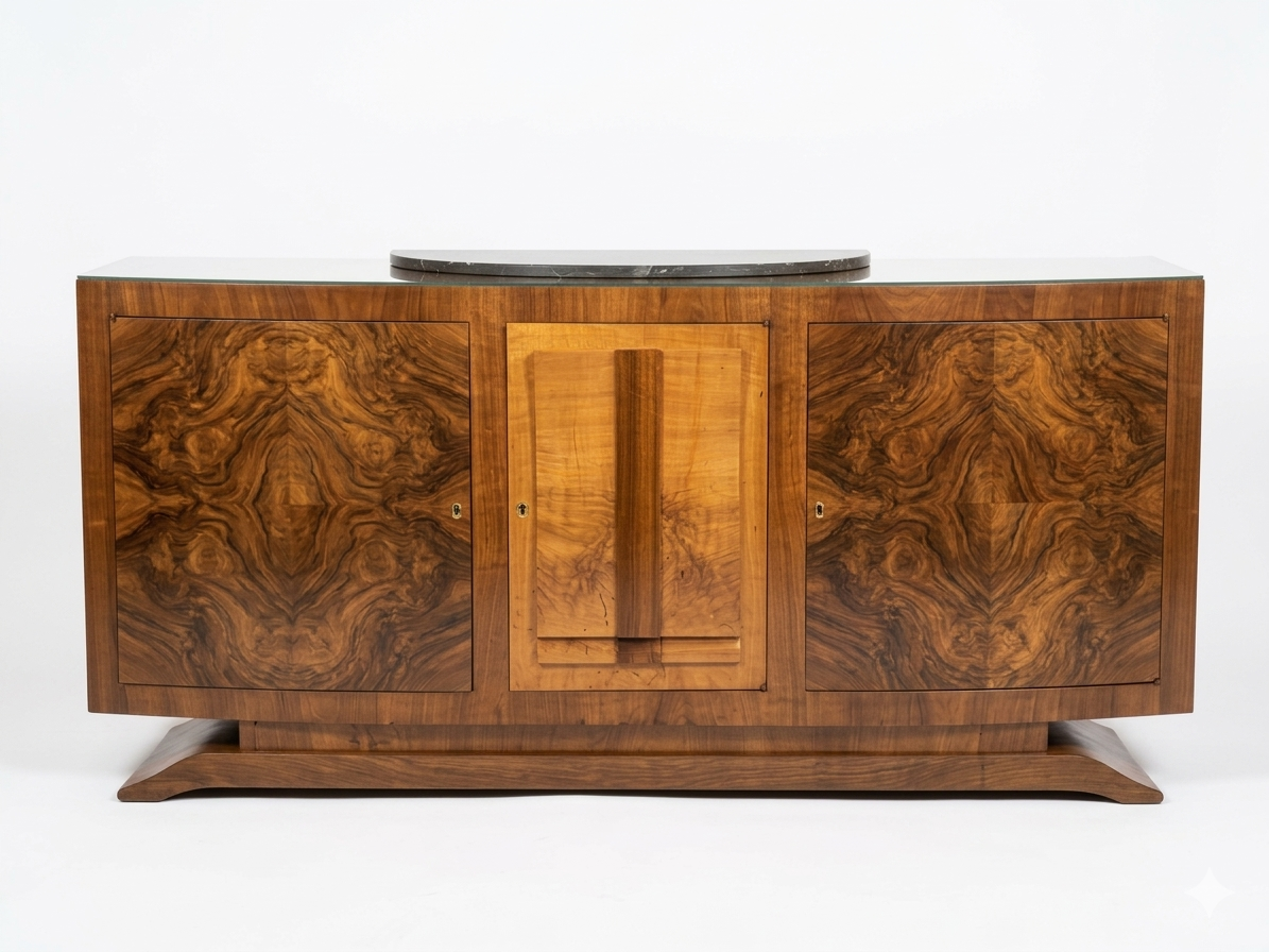 Luksusowa Komoda Art Déco – Orzech Czeczota